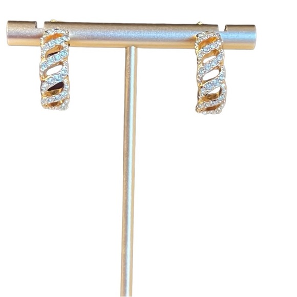 Swarovski vintage studded earrings stamped - Picture 3 of 7